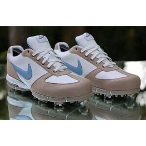 Nike Air SP-5 III Golf Shoes Women’s Size 6.5 White Tan Blue